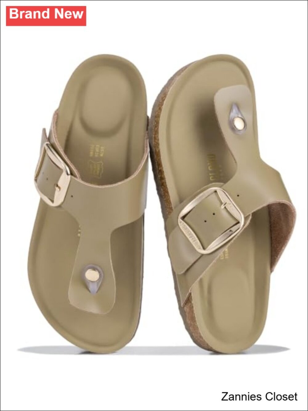 ✨ Genuine Leather Slide Sandals for Women Comfort Memory Foam Adjustable Strap